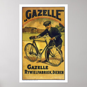 Póster Gazelle Cycles Poster de bicicletas finas de cosec