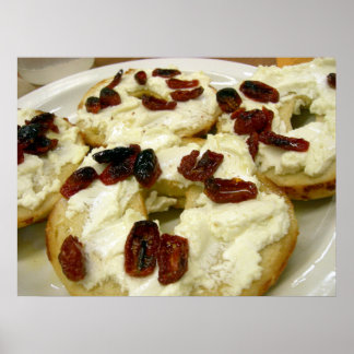 Póster Gbagel tostado con queso de cabra