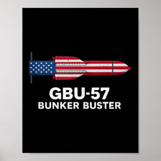 Póster Gbu-57 Bunker Buster American Flag 4th Of July Tan