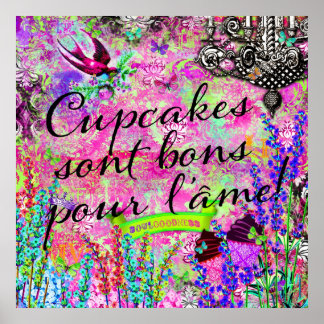 Póster GC Cupcakes sont bons pour l'âme Wall Hanging
