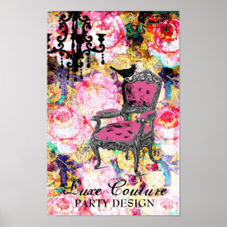 Póster GC Fabularmente francés Shabby Rosa