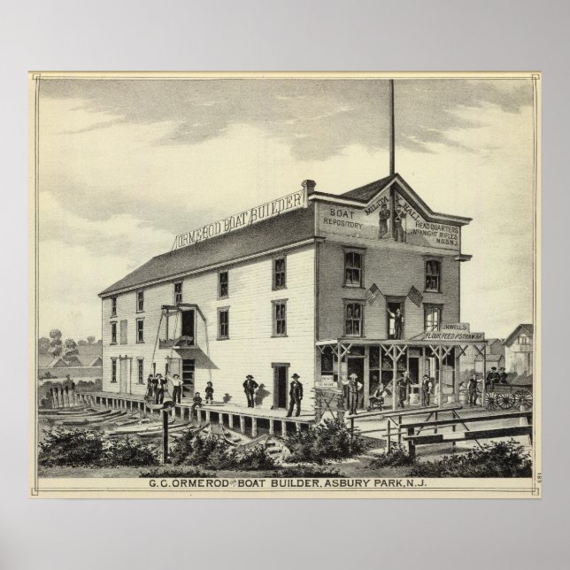 Póster GC Ormerod, the Boat Builder, Asbury Park, NJ (Frente)
