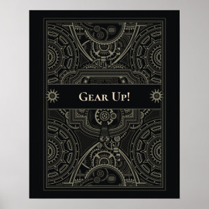 Póster Gear Up! Custom Motivational Poster
