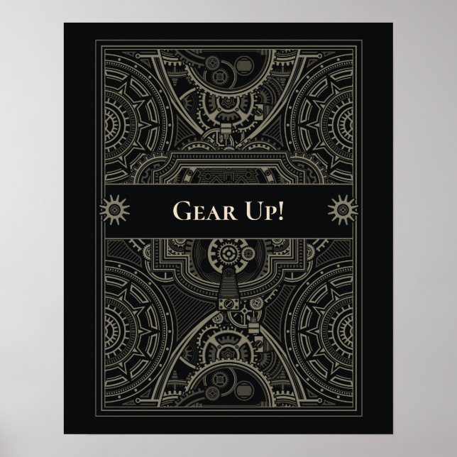Póster Gear Up! Custom Motivational Poster (Frente)