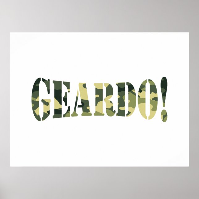 PÓSTER ¡GEARDO! CAMO / CAMOUFLAJE (Frente)