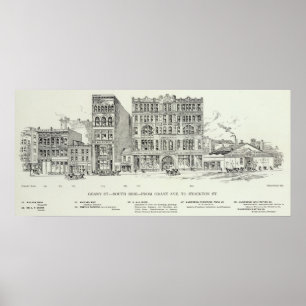 Póster Geary South side Grant y Stockton
