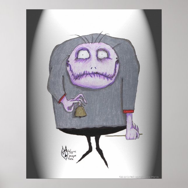 Póster Geb-Cow Bell Player Art Poster por Tricia Martin (Frente)