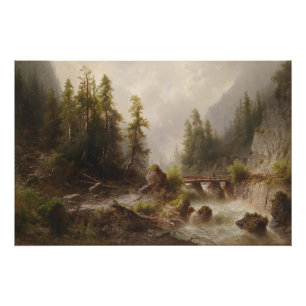 Póster Gebirgsbach - Albert Rieger