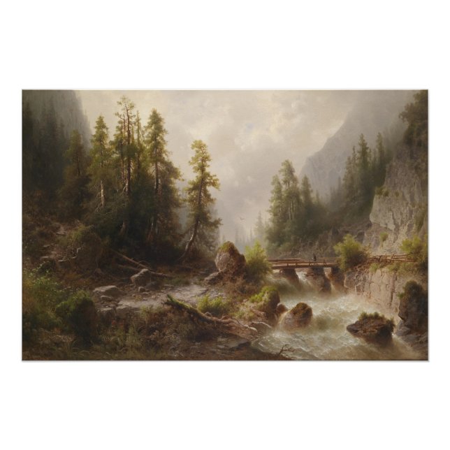 Póster Gebirgsbach - Albert Rieger (Anverso)