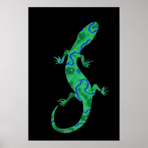 Póster Gecko verde