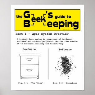 Póster Geek Beekeeping (System Overview) - 12 x 14 Poster