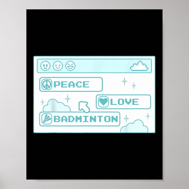 Póster Geek De Computadora Gamer Pc Nerd Guay Peace Badmi (Frente)