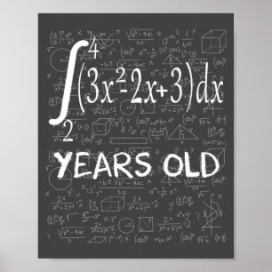 Póster Geek de Matemáticas Divertido 50 Años Cumpleaños 5