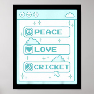 Póster Geek Informático De Pc Nerd Paz Amor Aficionado Al