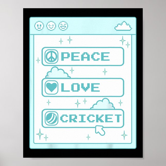 Póster Geek Informático De Pc Nerd Paz Amor Aficionado Al (Frente)