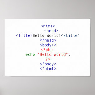 Póster Geek php Greeting