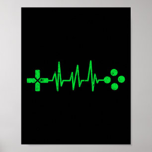 Póster Geeks Heartbeat Gaming
