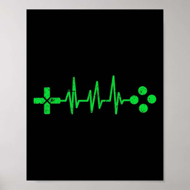 Póster Geeks Heartbeat Gaming (Frente)