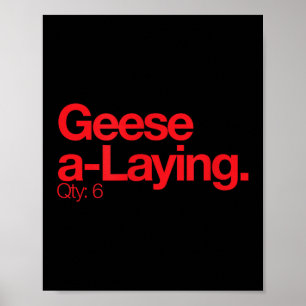 Póster Geese A Con Un Q 6 Minimalista 12 Días De Navidade