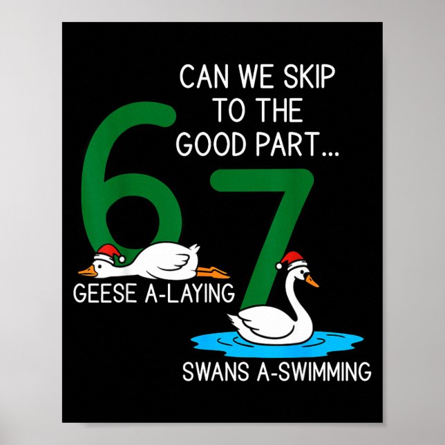 Póster Geese A Laying Swans A Swimming 67 Six Geese Seven (Frente)