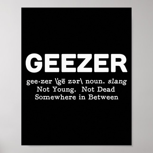 Póster Geezer Definition - Funny Old Age  (Frente)