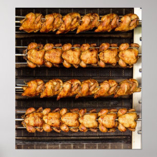 Póster Geflügel Grill Küchen
