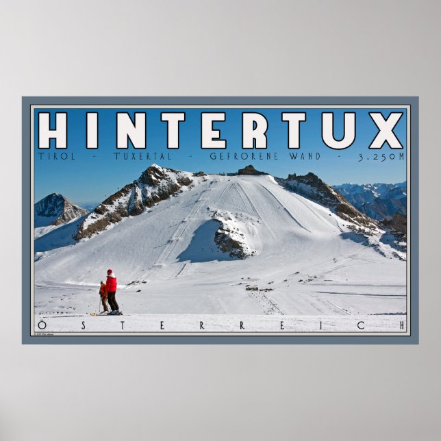 Póster Geforene Wand en Hintertux (Frente)