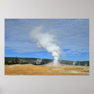 Póster Géiser Old Faithful, Parque Nacional Yellowstone