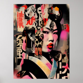 Póster Geisha elegante: Paragón de propaganda