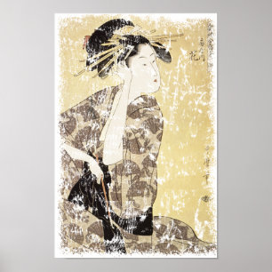 Póster Geisha japonés