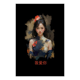Póster Geji - Ich liebe dich 我愛你