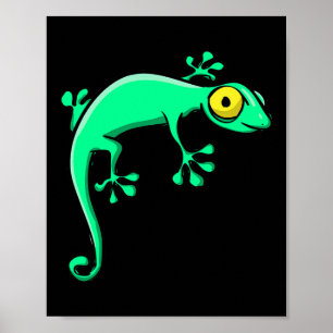 Póster Gekko Lizard Halloween Disstume divertida Hallowee
