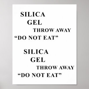Póster Gel de sílice desecante tirar No comer Divertido I