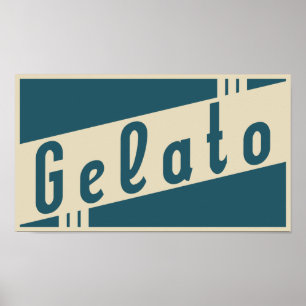 Póster gelato retro