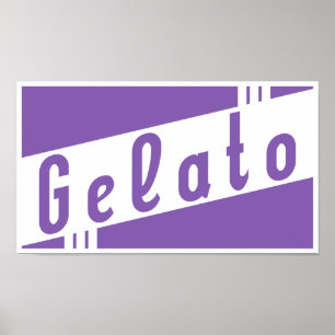 Póster gelato retro