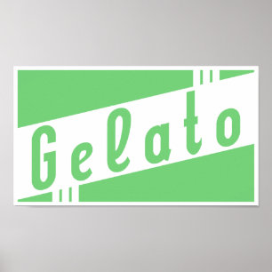 Póster gelato retro