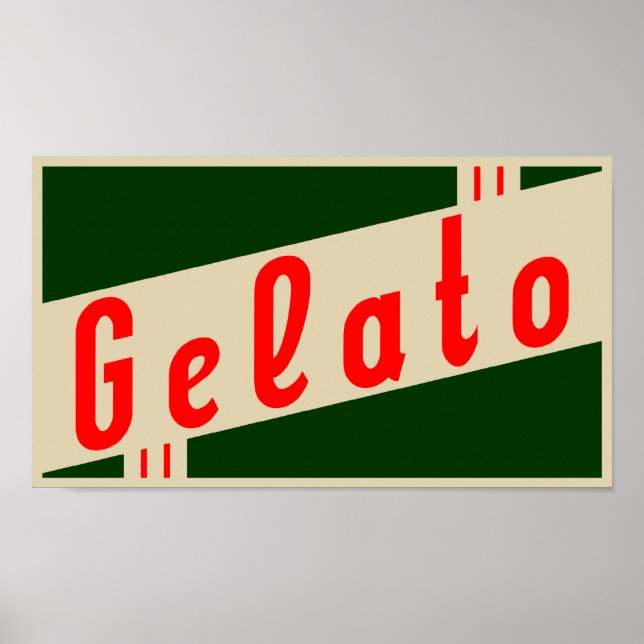 Póster gelato retro italiano (Frente)