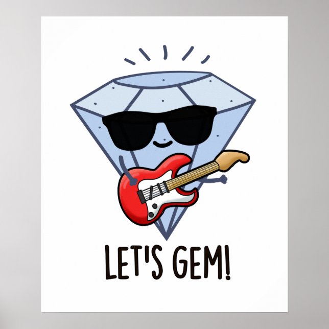 Póster Gem Funny Jewel Pun (Frente)