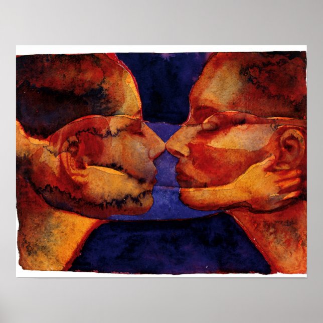 Póster Gemano espejo pequeño con figura (Frente)