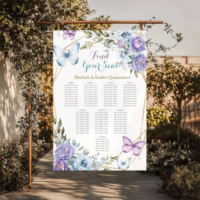 Póster Gemelos azules y morados reales Quinceanera (Subido por el creador)