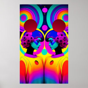 Póster Gemelos de un Twain - Ken Gage Surreal Art