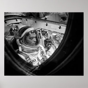 Póster Gemini 10 astronautas a bordo de la cápsula