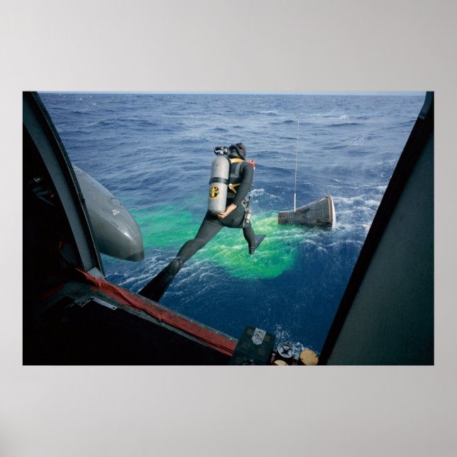 Póster Gemini 12 Splashdown & Recovery (Frente)