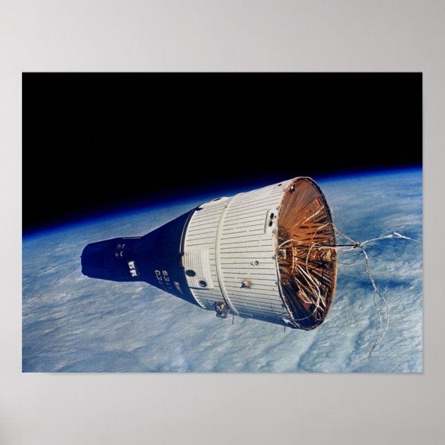 Póster Gemini 7 naves espaciales vistas desde Gemini 6A (Frente)