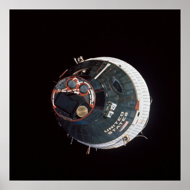 Póster Gemini 7 naves espaciales vistas desde Gemini 6A (Frente)