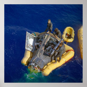 Póster Gemini 8 Cápsula Armstrong Scott Recovery C 1966