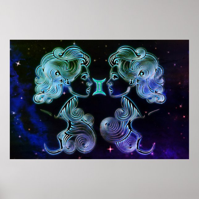 Póster gemini el poster gemelo zodiaco (Frente)