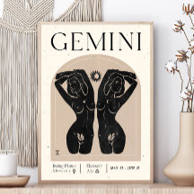 Gemini Poster de zodiaco femenino
