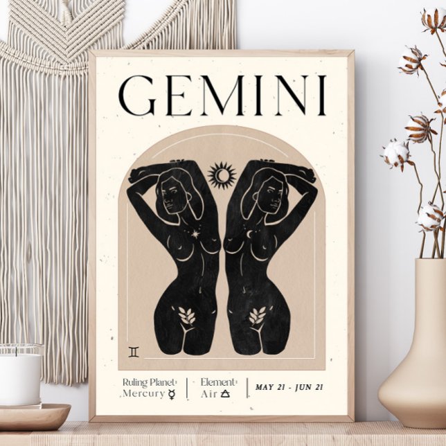 Póster Gemini Poster de zodiaco femenino (Subido por el creador)