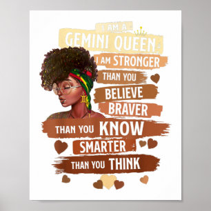 Póster Gemini Queen Sweet As Candy Birthday Gift Para Bla